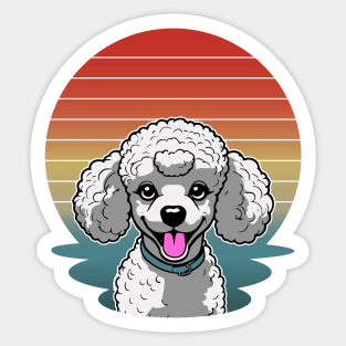 cute poodle dog enthusiasts breeds dog Sticker